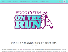 Tablet Screenshot of foodandfunontherun.com